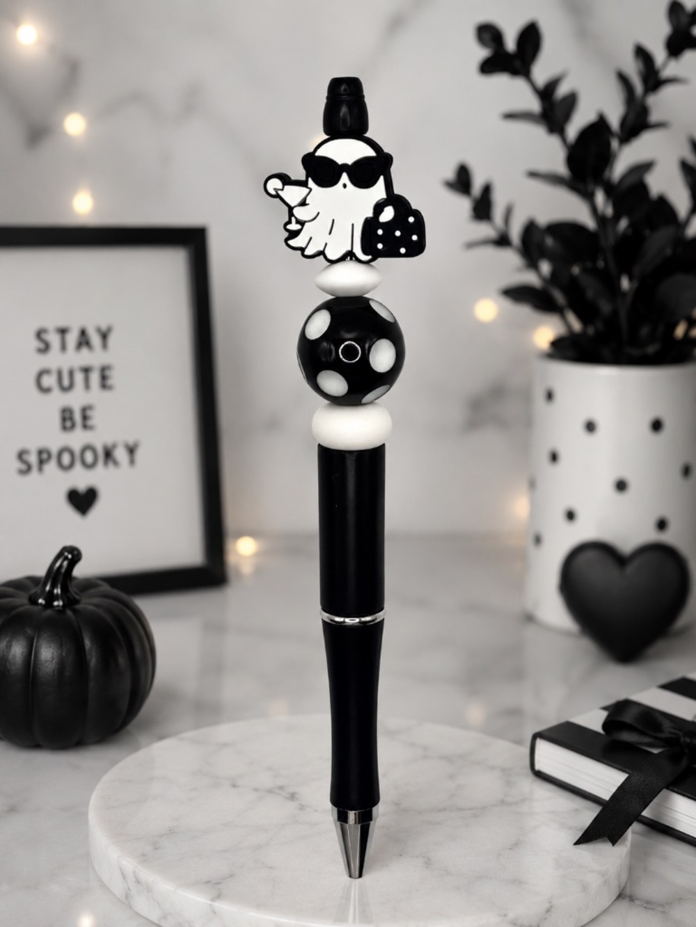 Chic Ghost Glam Beaded Pen